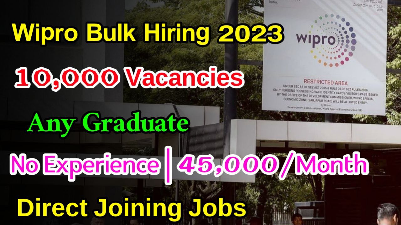 Wipro Bulk Hiring For Freshers 2023 | 10000 Vacancies 2023