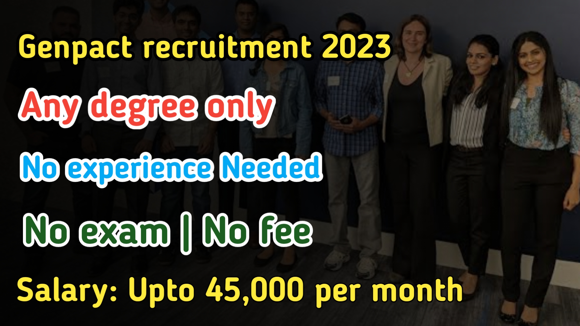 Latest Genpact Recruitment 2023 | Any Graduate | Work From Home Jobs ...