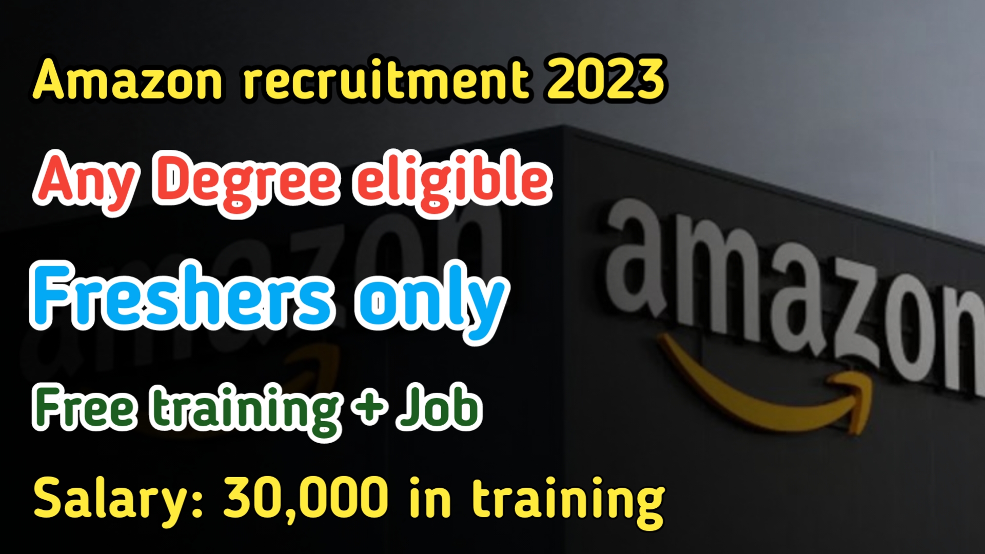 Latest Amazon Recruitment 2023 | Any Graduate | Work From Home Jobs ...