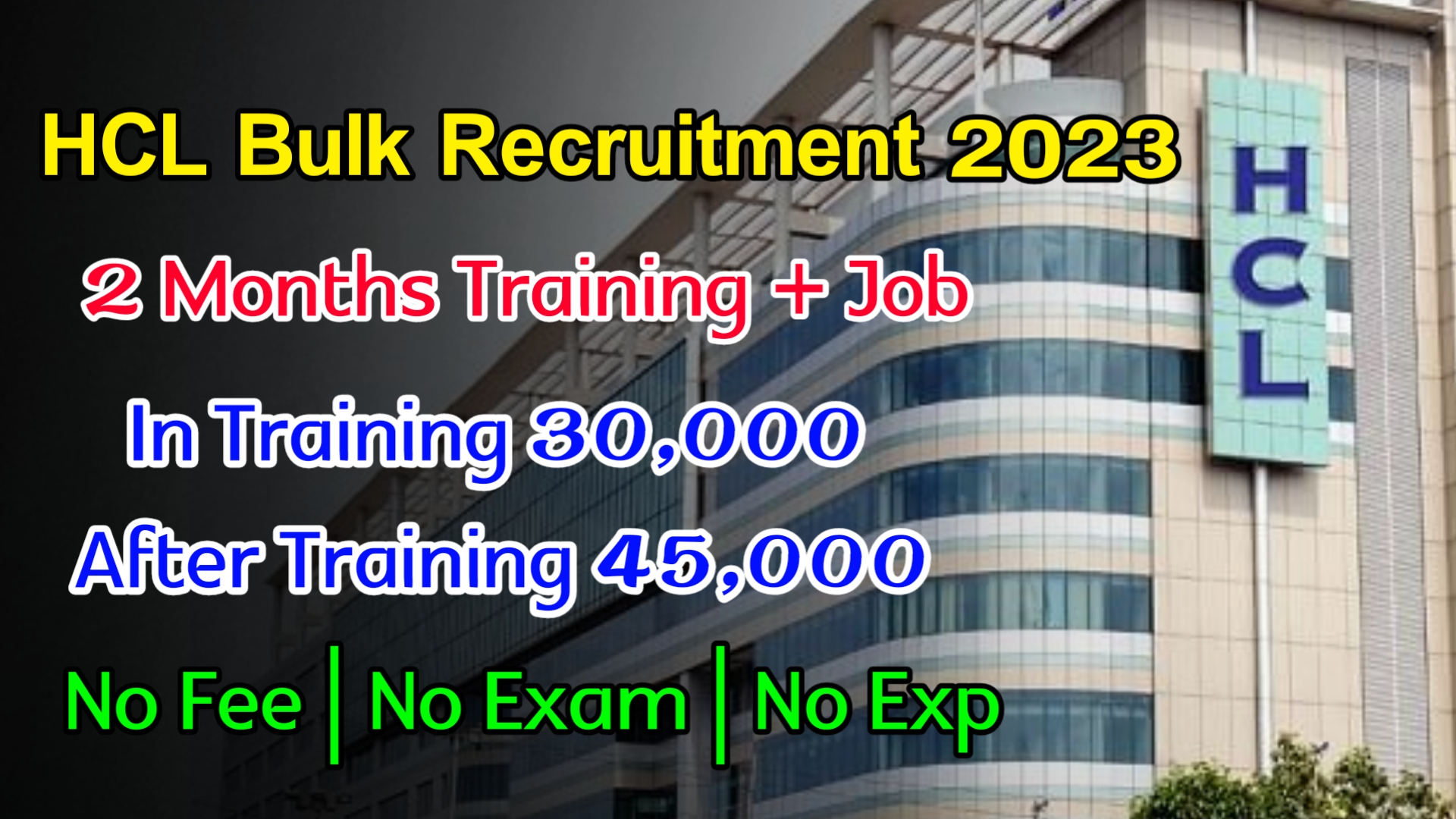 Latest HCL Recruitment 2023 | Work From Home Jobs